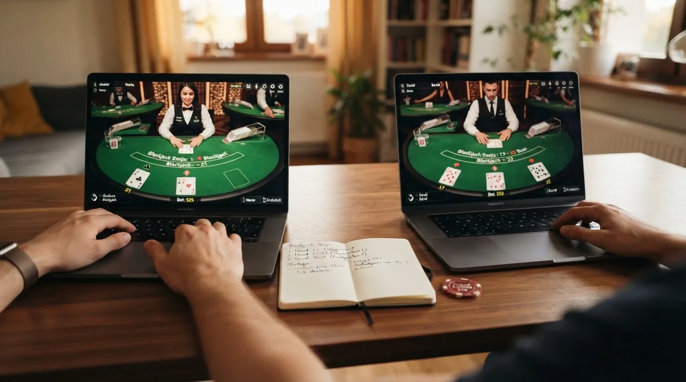 Tabela porównawcza z rankingiem kasyn oferujących blackjacka